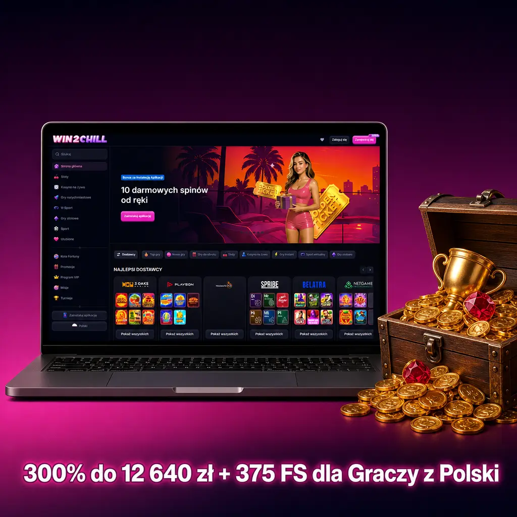 Pakiet powitalny Win2Chill: 300% do 12 640 zł i 375 darmowych spinów na 4 depozyty